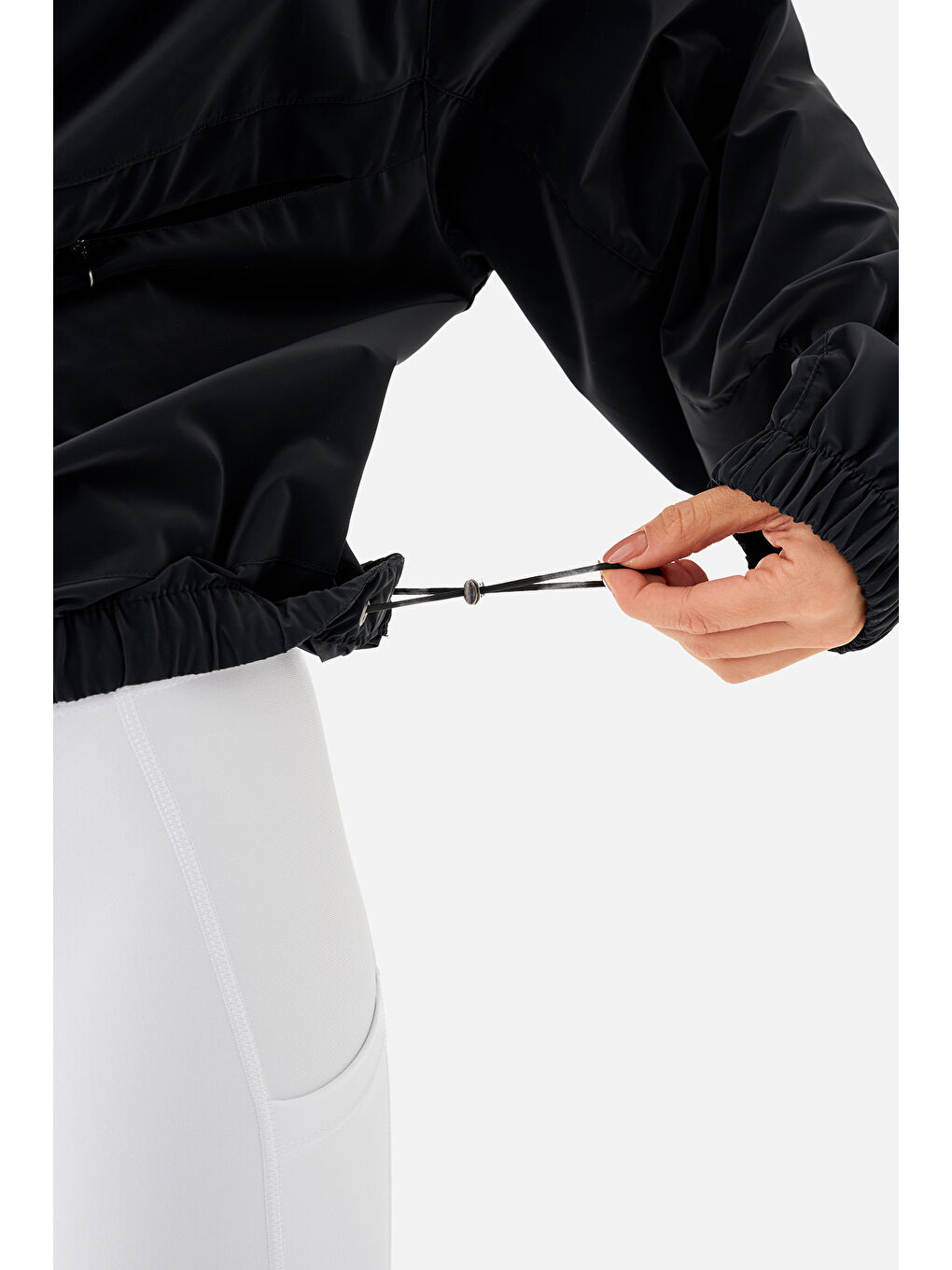 Grace Siyah Kapüşonlu Yağmurluk-4