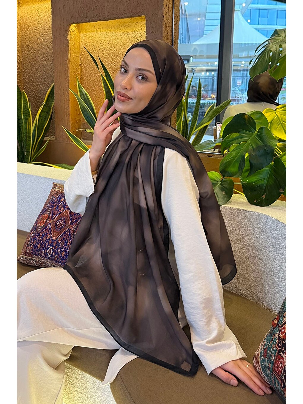 Batik Desen Soft Şal Soft Yeşil-1