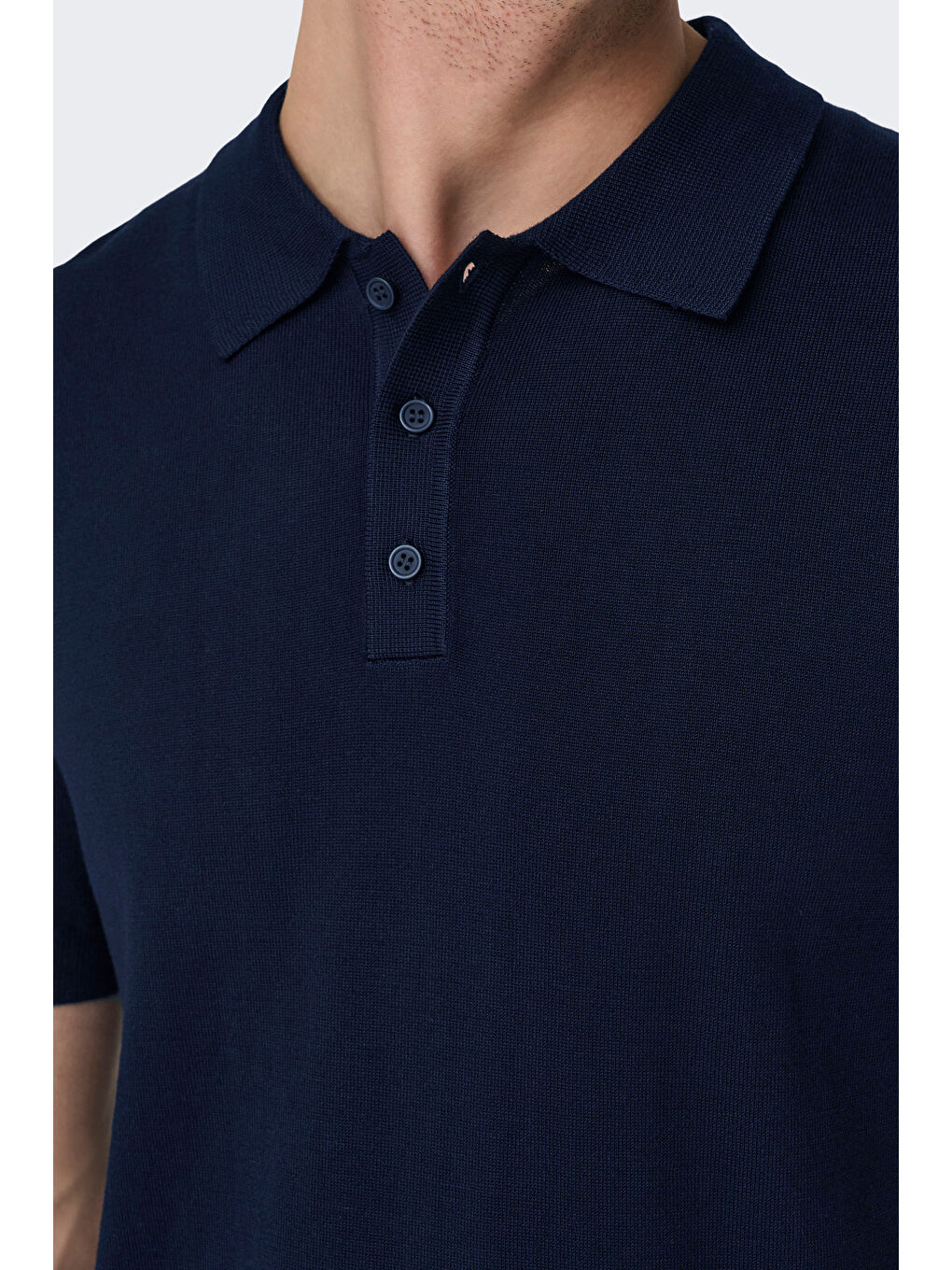 Lacivert Onswyler Normal Kalıp Düğmeli Polo Yaka T Shirt 22022219-2