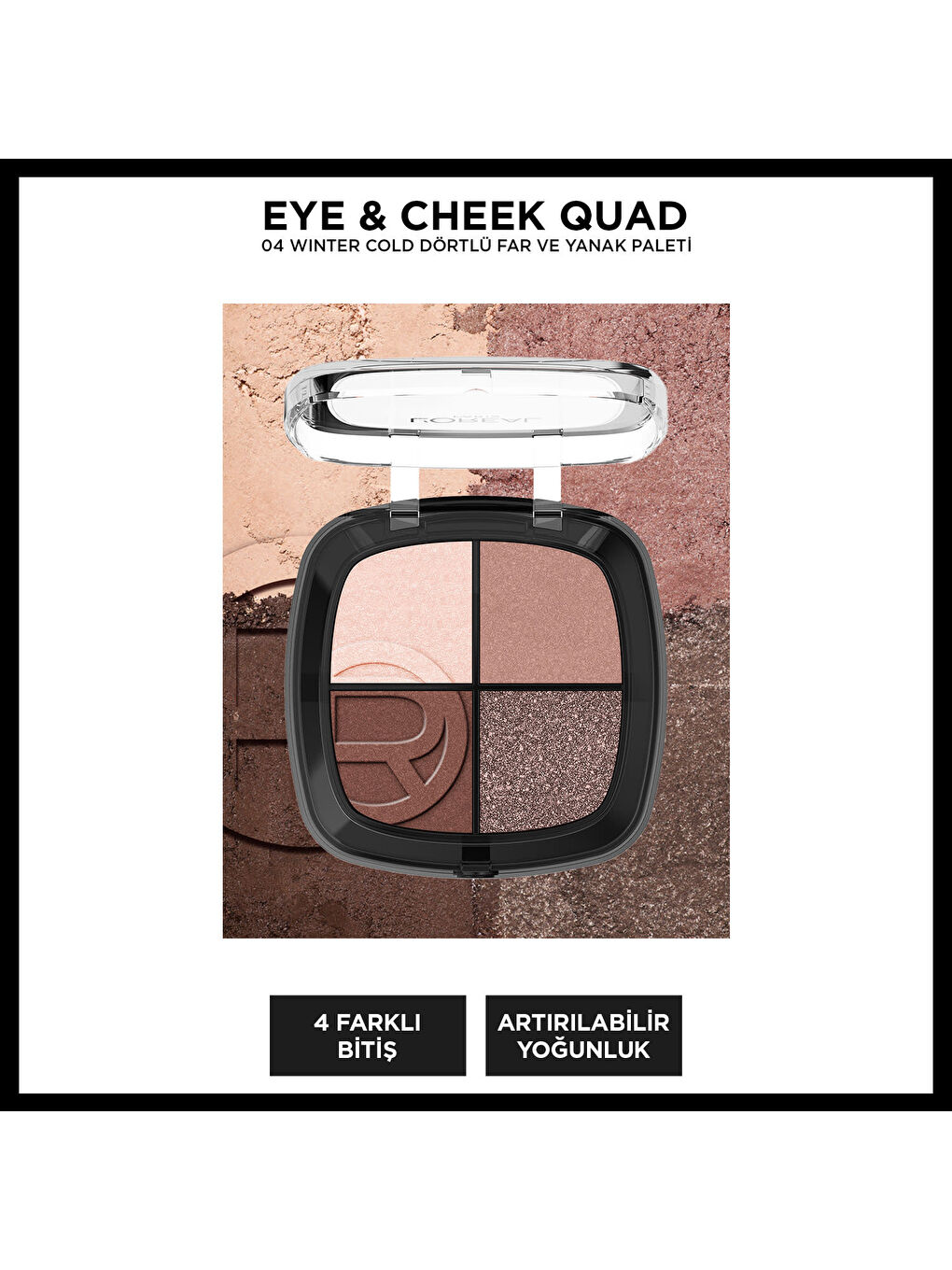 L'Oréal Paris Eye & Cheek Quad - 04 Winter Cold Dörtlü Far ve Yanak Paleti
