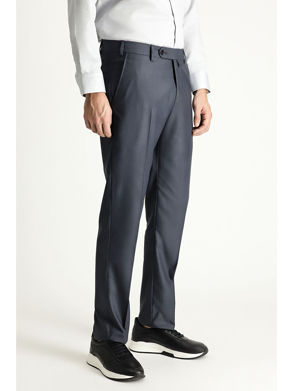 Gri Klasik Kumaş Pantolon-1