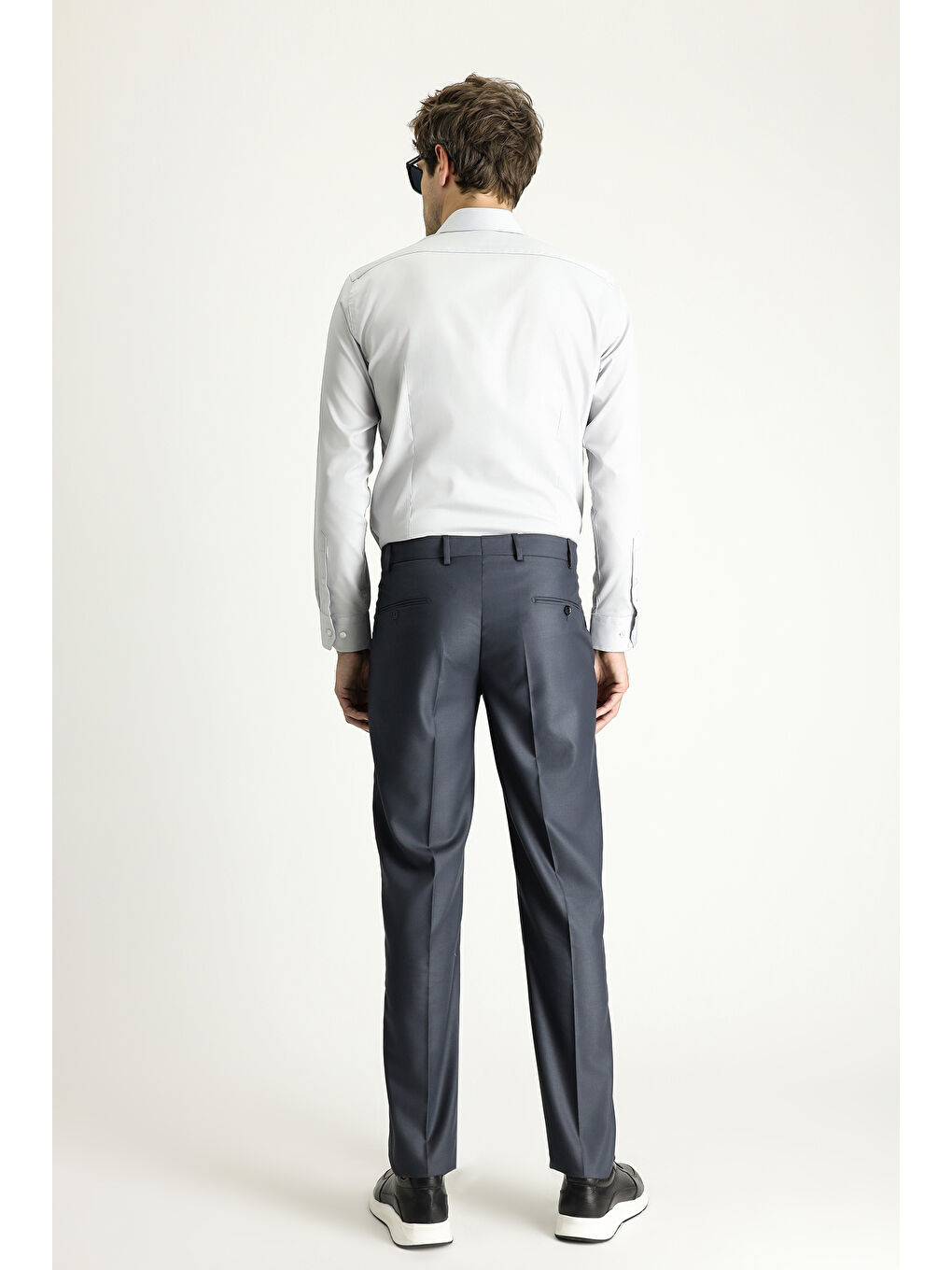 Gri Klasik Kumaş Pantolon-2