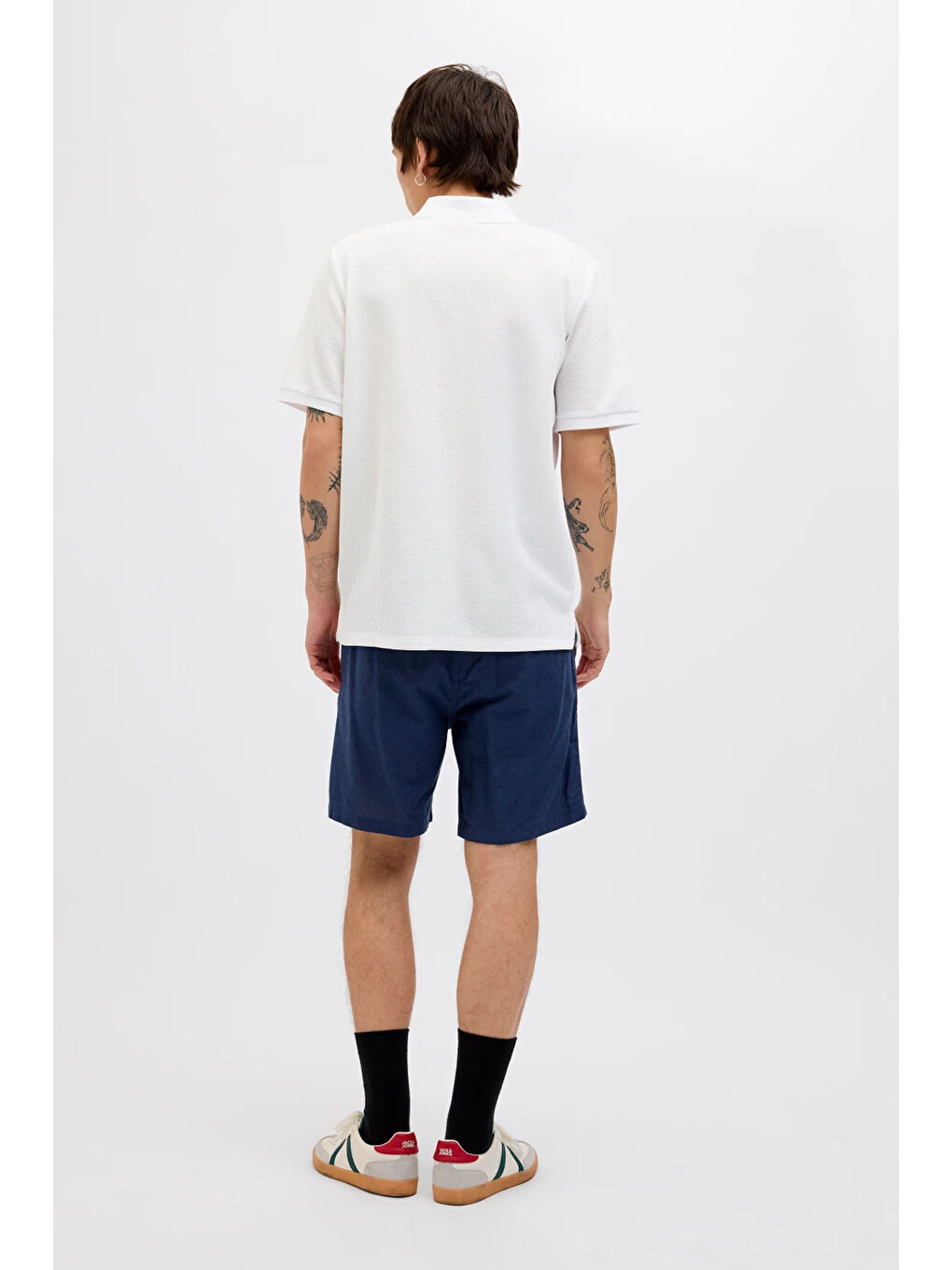 Beyaz Essentials Jjeaustin Normal Kalıp Fermuarlı Polo Yaka T Shirt 12279177-3