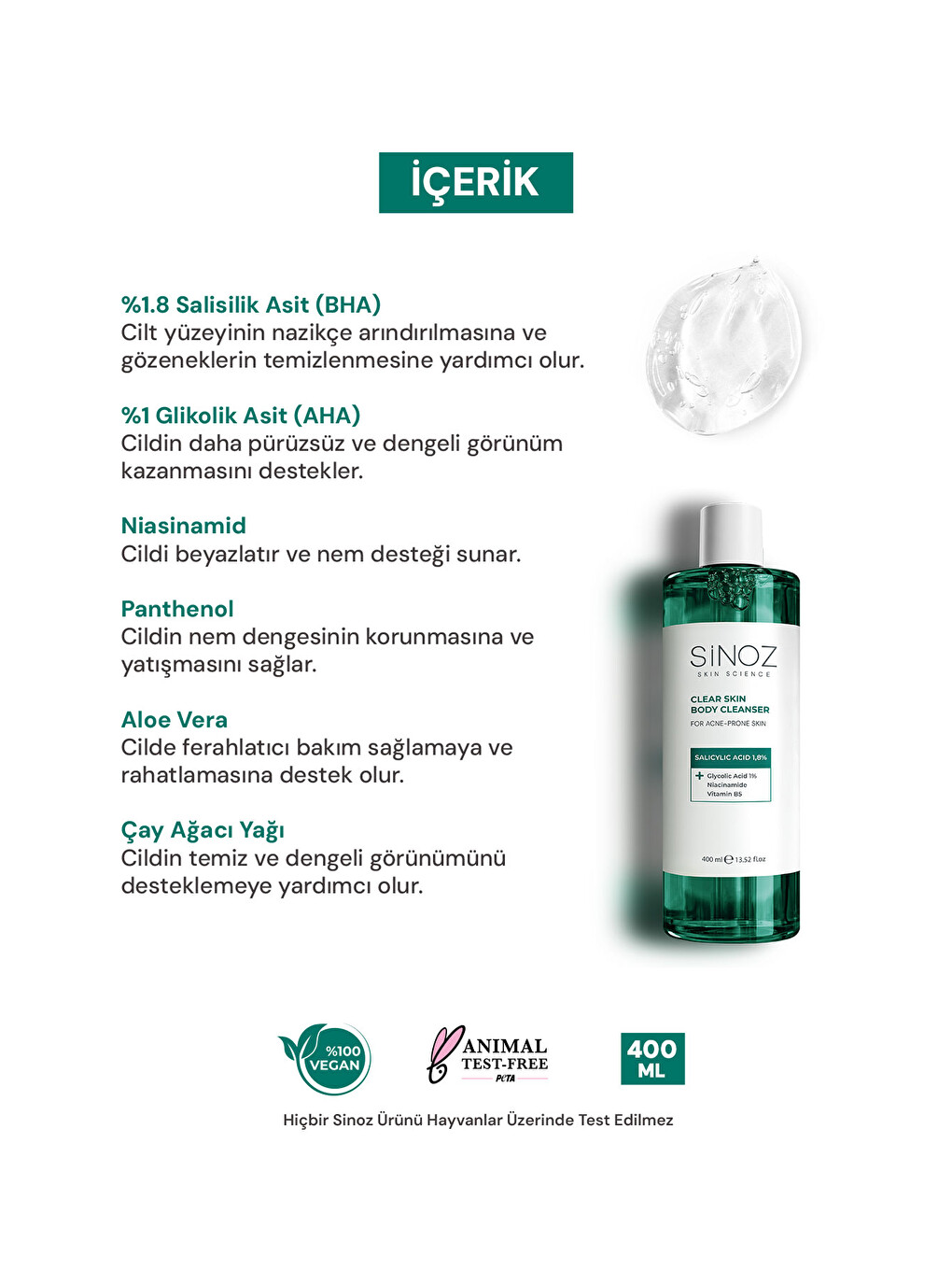 Clear Skin Body Cleanser Sivilce Karşıtı Vücut Temizleme Jeli 400 Ml-2