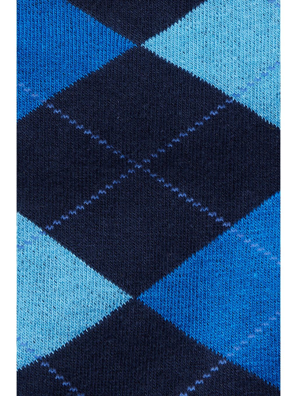 Erkek Lacivert-Mavi Desenli Pamuklu Casual Çorap-1