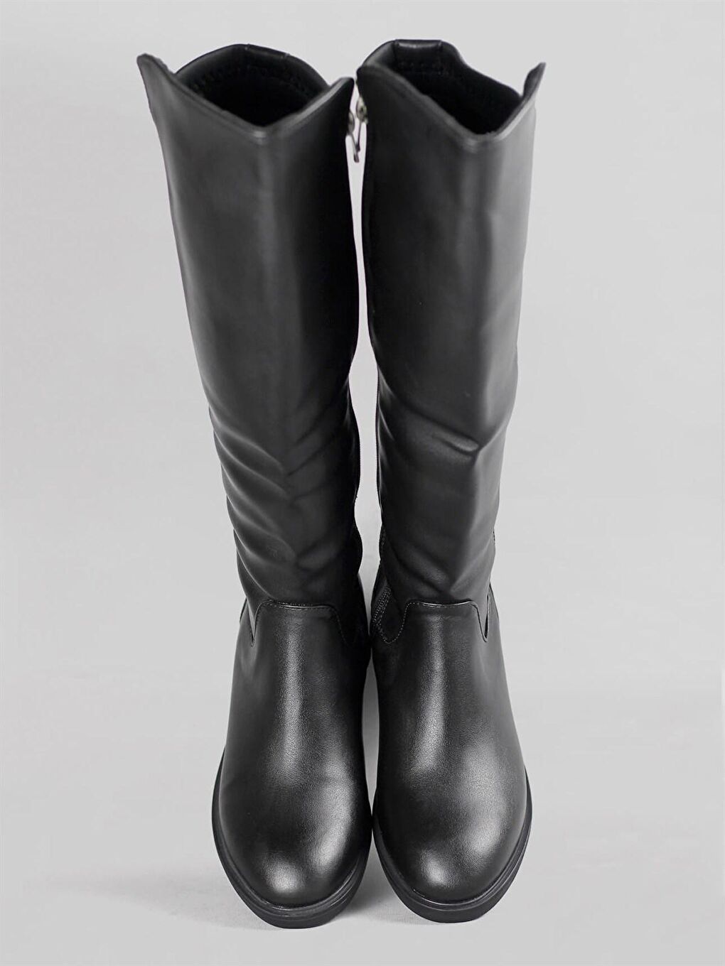 Siyah 6004Kadın Uzun Fermuarlı Çizme-2