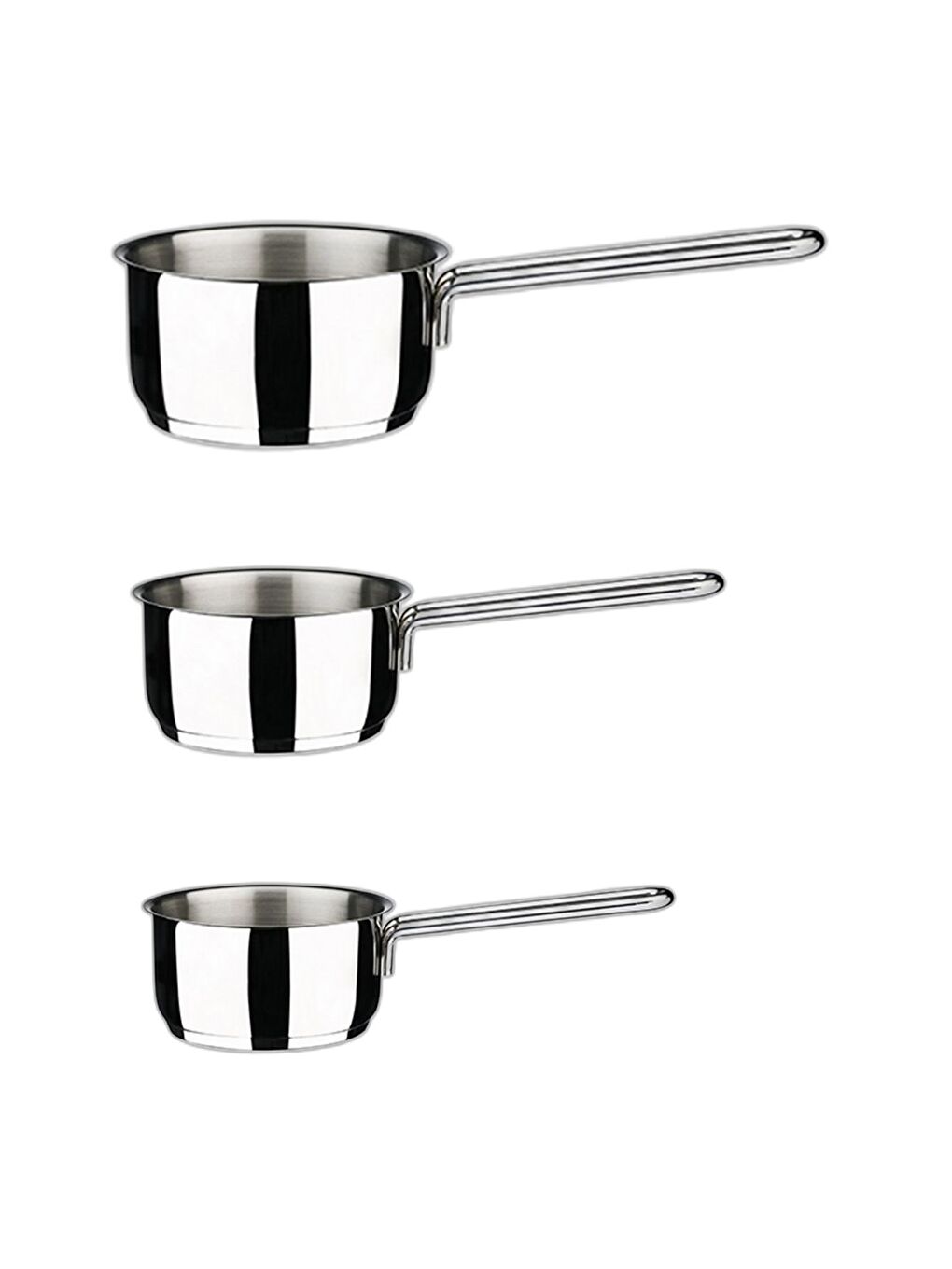 LEGGNO Gri Saucepan Sütlük Tencere 3'lü Set