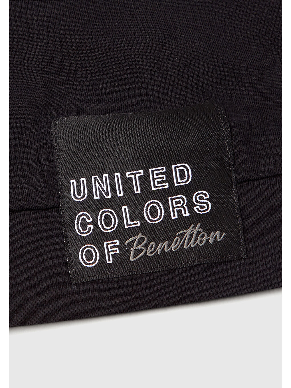 Kız Çocuk Siyah Streç Kumaş Kontrastlı Logo Etiketli Spor Bra-2