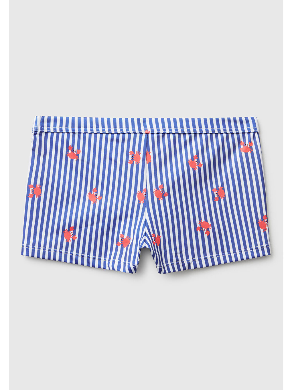 Erkek Çocuk Mavi Desenli Beli Lastikli Deniz Şortu-1