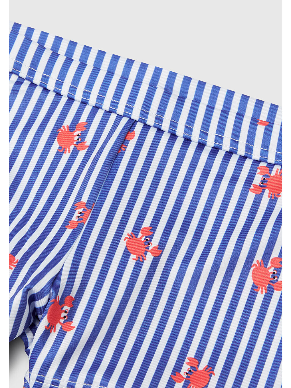 Erkek Çocuk Mavi Desenli Beli Lastikli Deniz Şortu-2