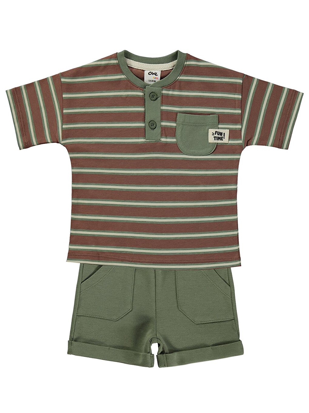 Baby Cepli 6-18 Ay Takım - Haki