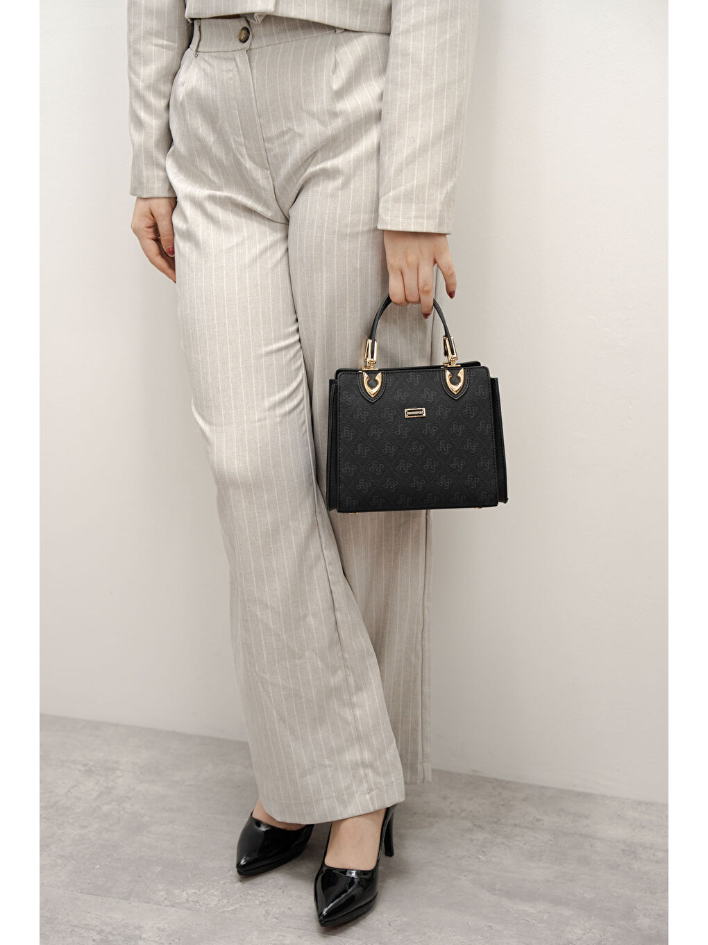 Siyah Kadın Kol Çantası 1133-45786 SILVER POLO BAYAN ÇANTASI M178 SİYAH-MAT SİYAH-1