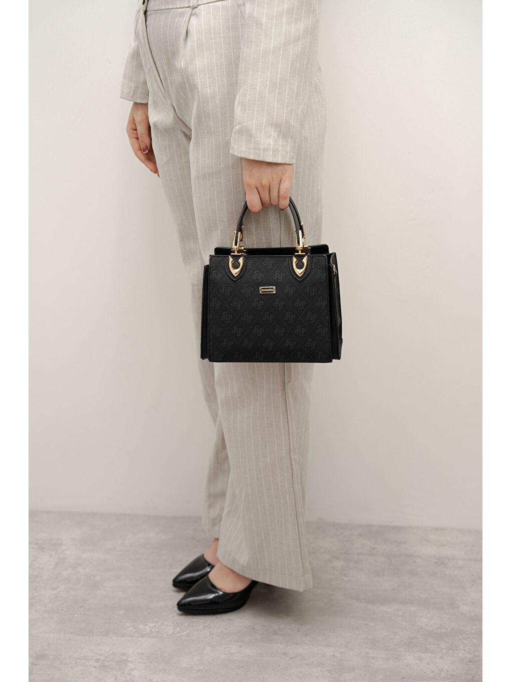 Siyah Kadın Kol Çantası 1133-45786 SILVER POLO BAYAN ÇANTASI M178 SİYAH-MAT SİYAH-2