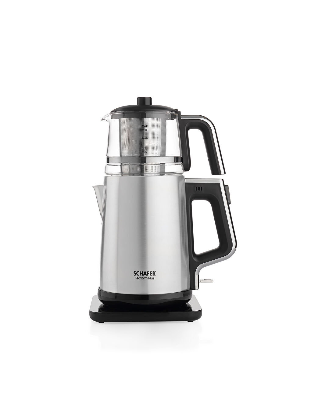 Teaform Plus Paslanmaz Çay Makinesi-Inox/Cam Demlik-1