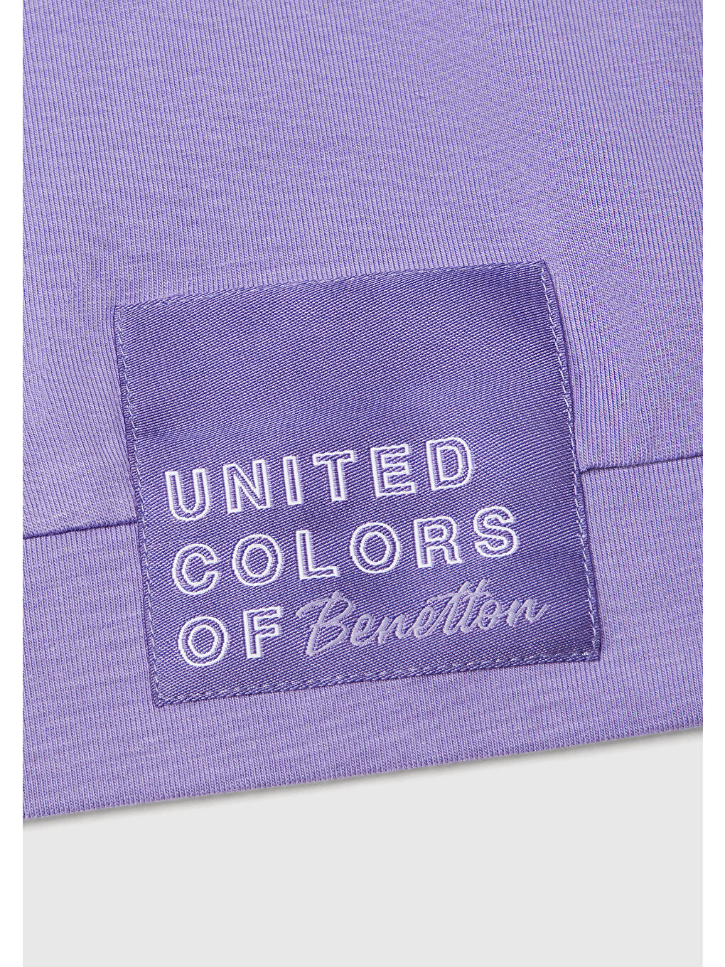 Kız Çocuk Mor Streç Kumaş Kontrastlı Logo Etiketli Spor Bra-2