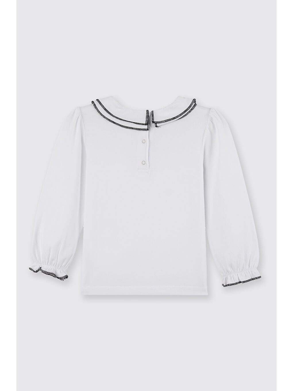 Kız Çocuk Uzun Kollu T-Shirt Beyaz-1