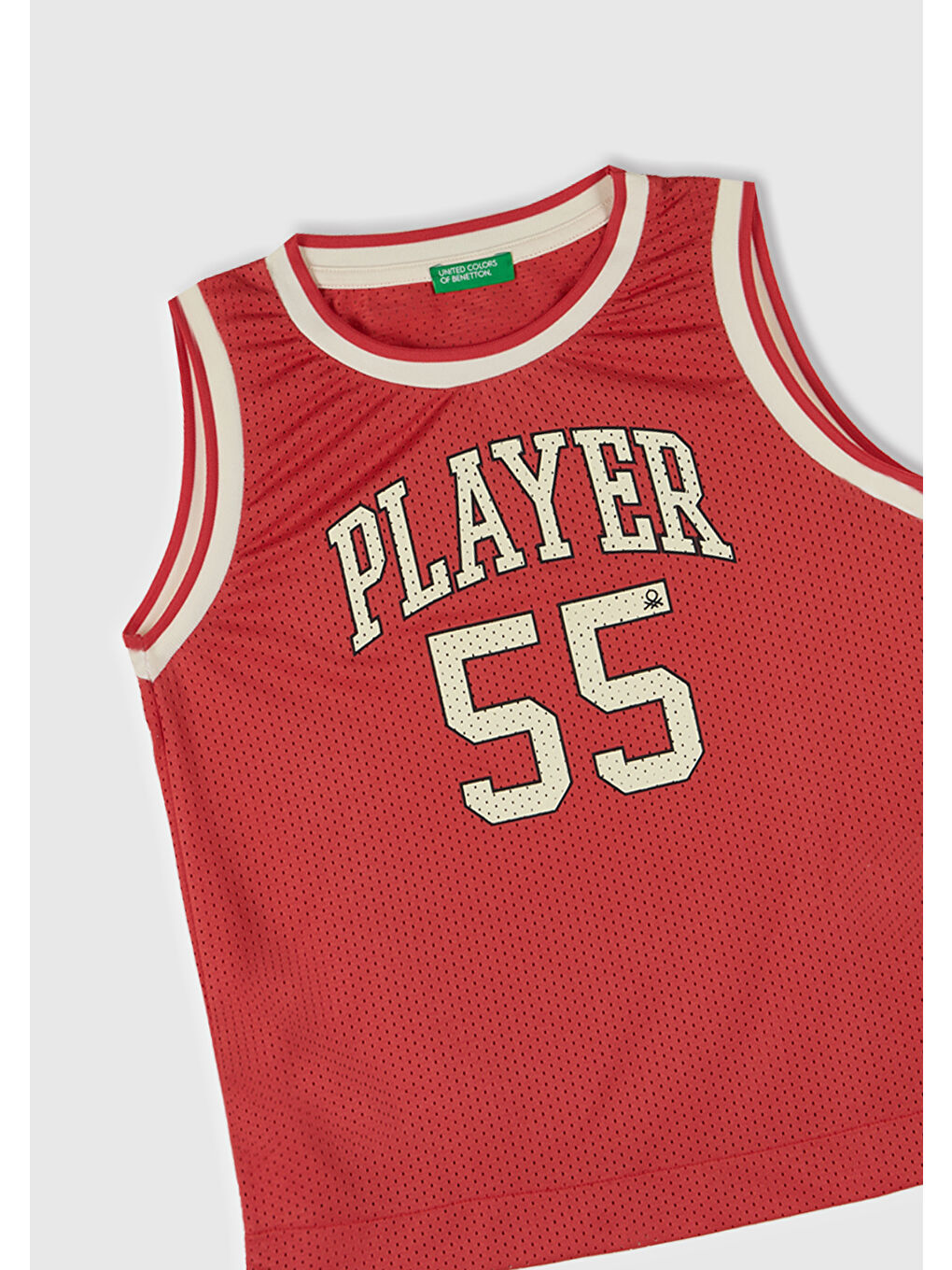 Erkek Çocuk Kırmızı Baskılı File Efekti Detaylı Basketbol Atleti-1