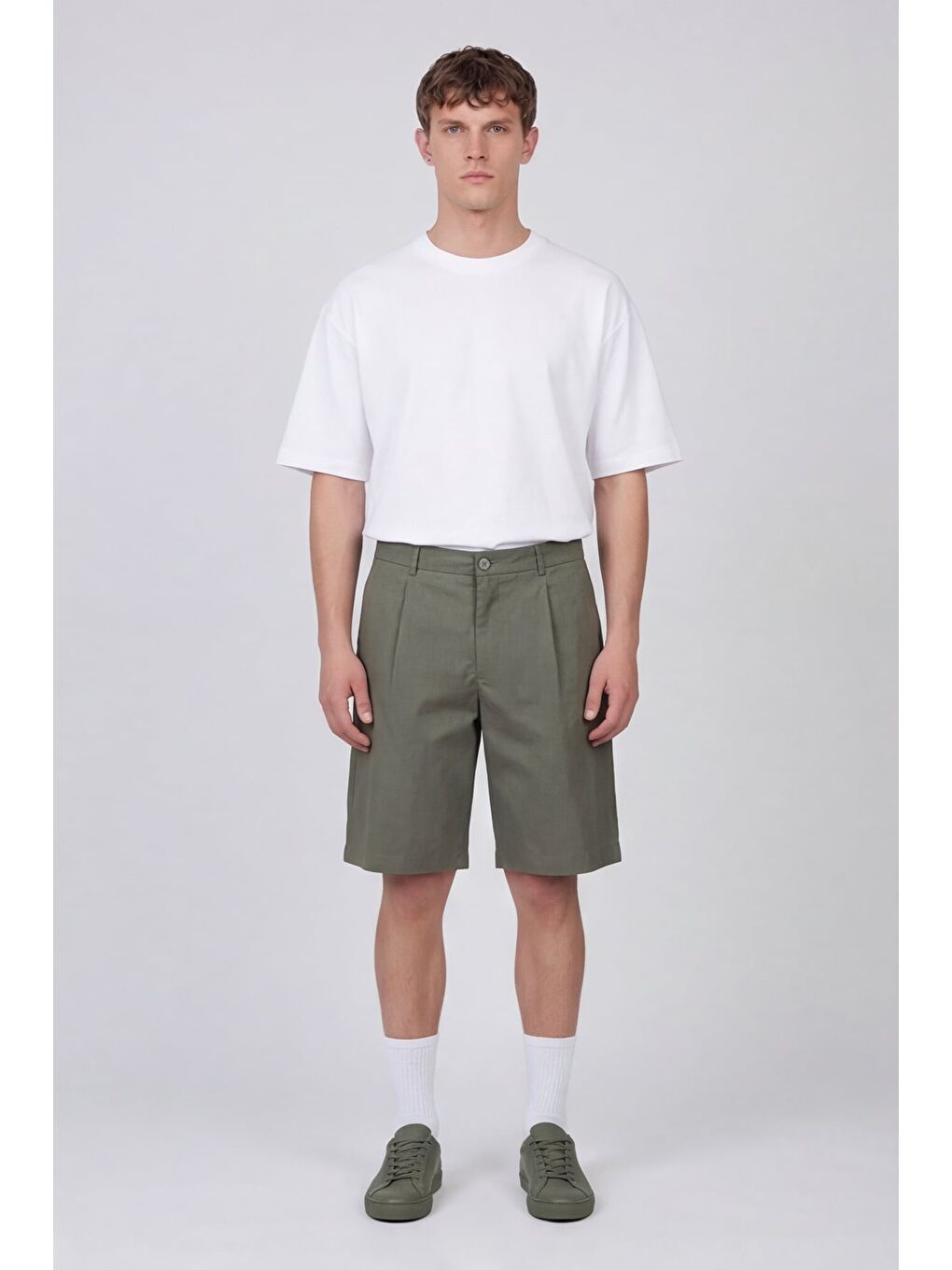 Haki Alonzo - Erkek Şort Kapri-1