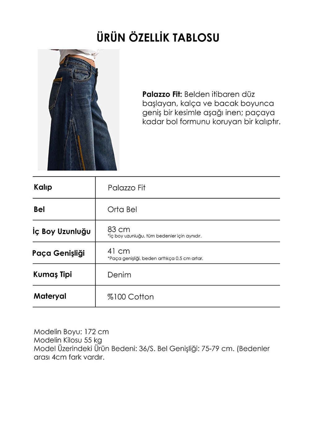 Mavi Kadın Koyu Jean 2w6-8 Palazzo Fit Nakış Detaylı Özel Tsarım Denim Jean-5
