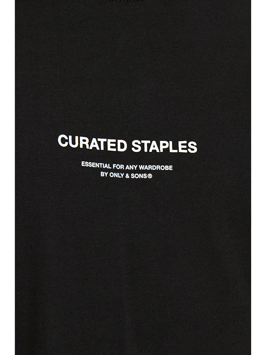 Siyah Onscurated % 100 Pamuk Baskılı Bisiklet Yaka T Shirt 22030925-4