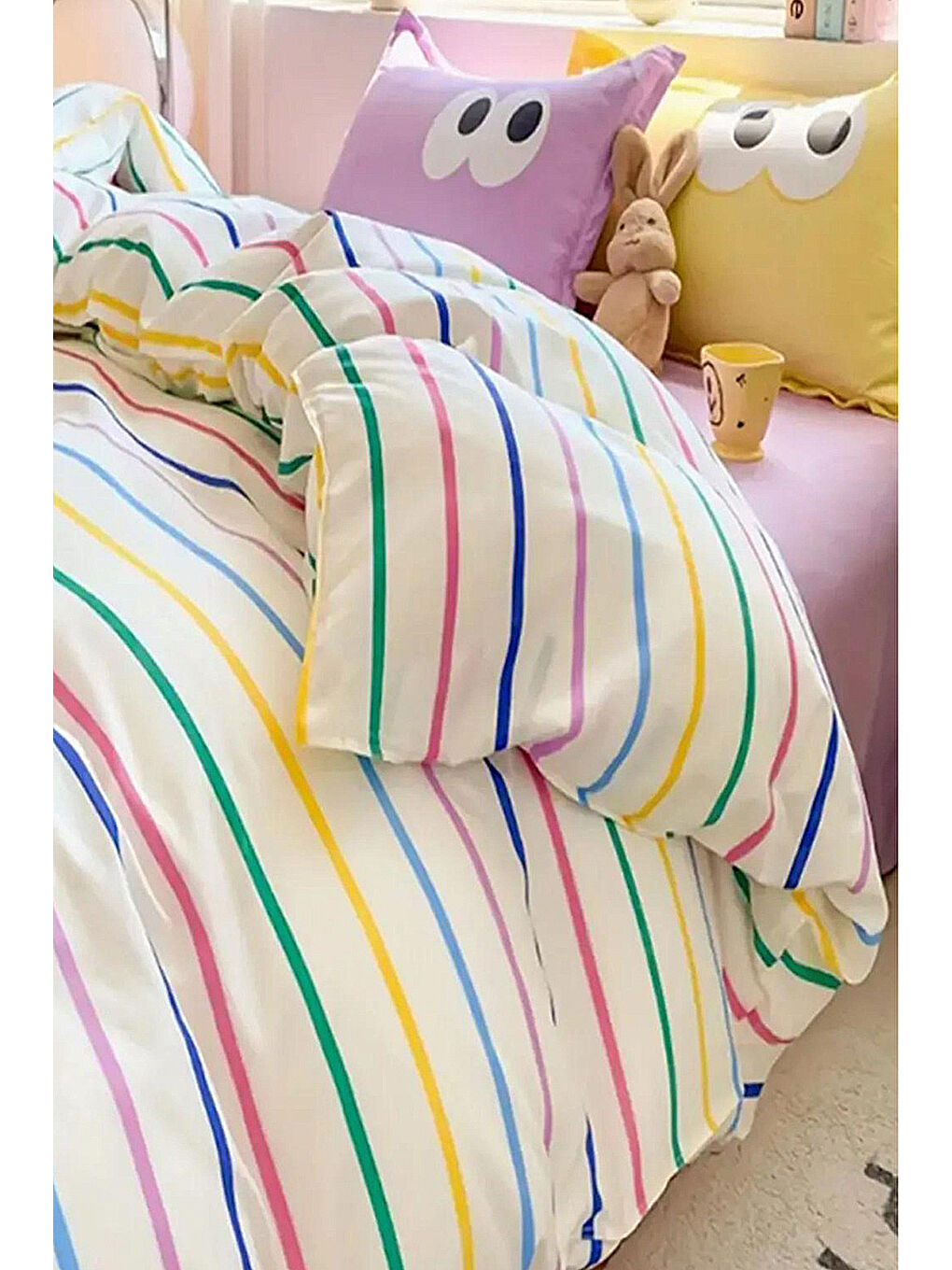 Kolay Ütülenir Nevresim Takımı Tek Kişilik Funny Lila 160 X 220 Cm-1