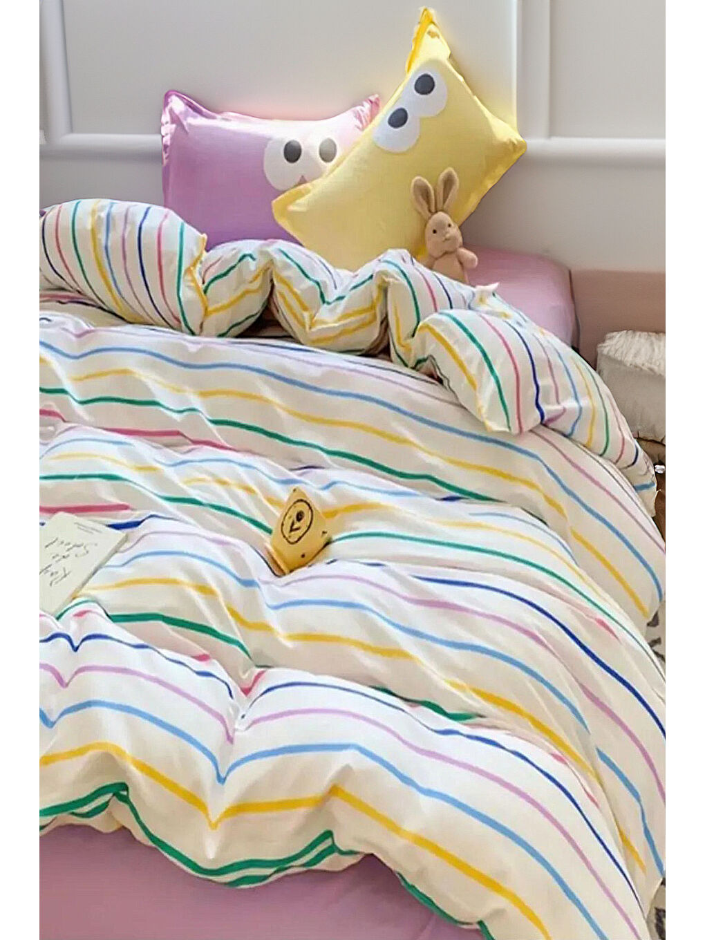 Kolay Ütülenir Nevresim Takımı Tek Kişilik Funny Lila 160 X 220 Cm-3