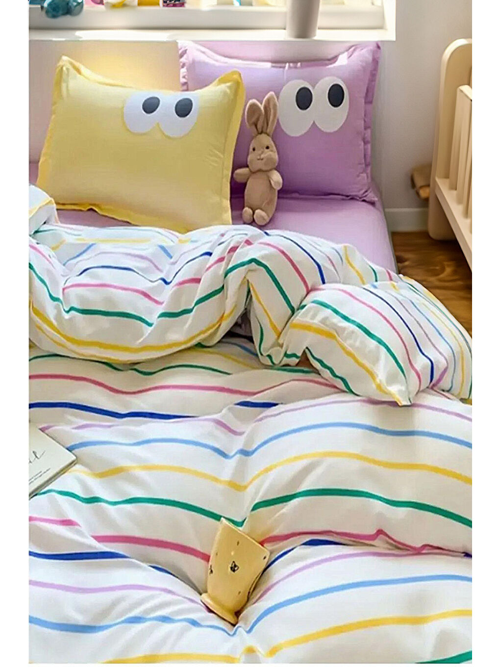 Kolay Ütülenir Nevresim Takımı Tek Kişilik Funny Lila 160 X 220 Cm-4