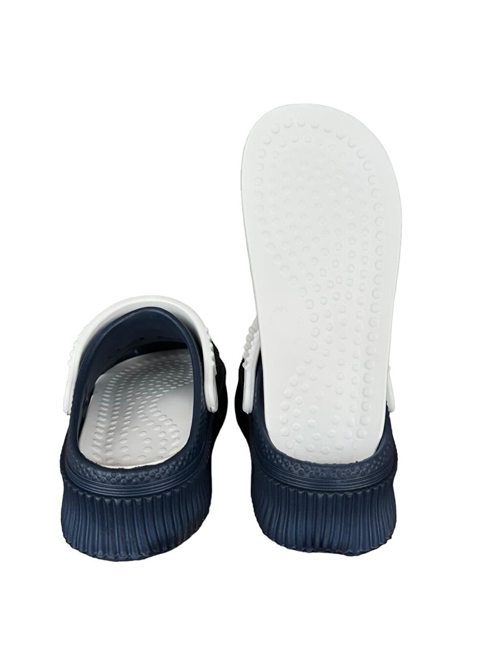 Lacivert Yüksek Comfort Taban Kadın Sandalet Lacİvert - Beyaz-5