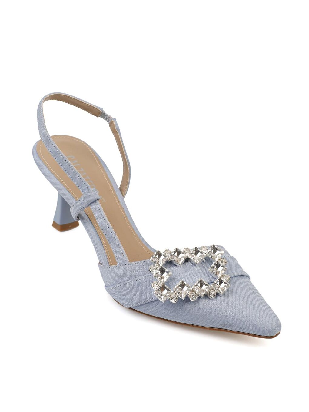 Mavi Orta Topuklu Kadın Ayakkabı-1