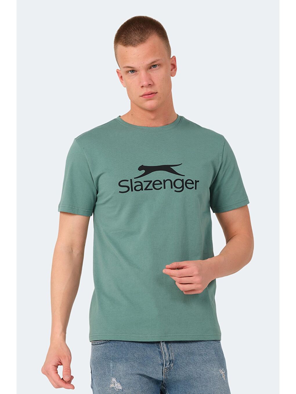 SLAZENGER Su Yeşili VEERA Erkek Tişört Su Yeşili - 3