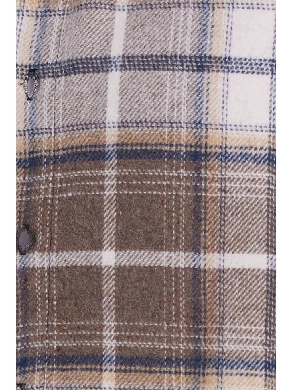 Kahverengi Erkek Relax Fit Rahat Kesim Kışlık Kareli Oduncu Gömlek-4