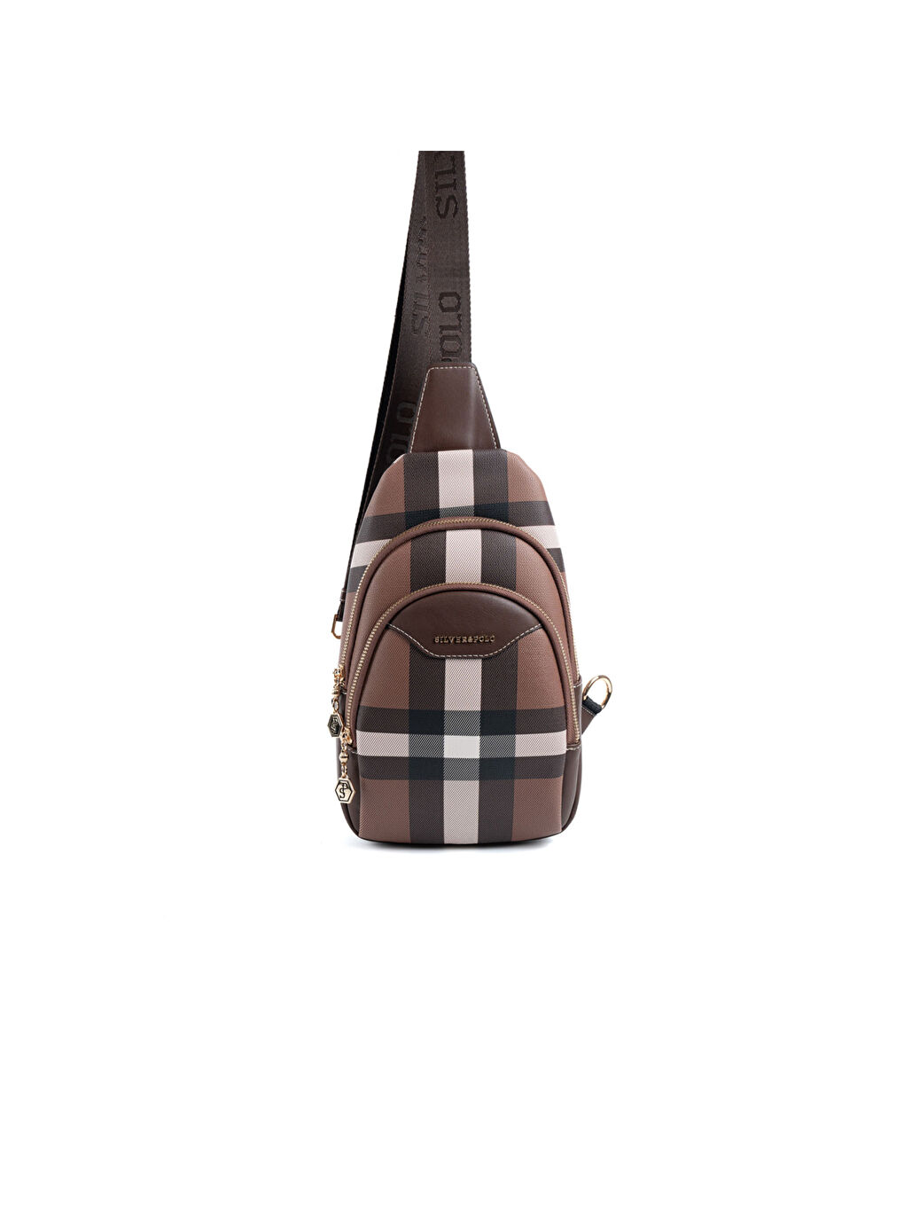 Kahverengi Kadın Çapraz Göğüs Çantası 959-48064 SILVER POLO FREEBAG MK85 KOYU KAHVE-MAT KAHVE