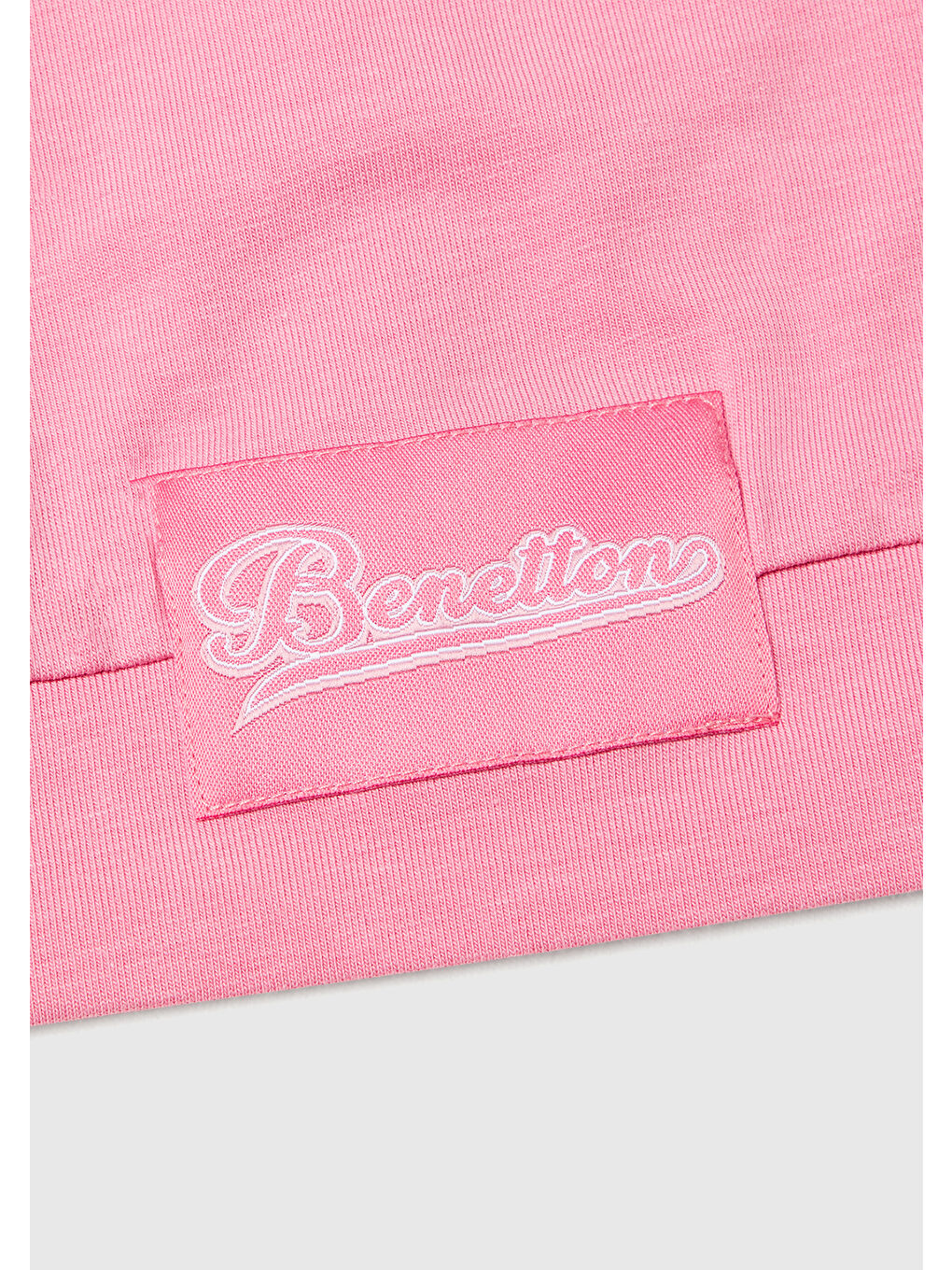 Kız Çocuk Pembe Streç Kumaş Kontrastlı Logo Etiketli Spor Bra-2