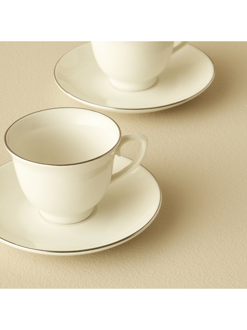 Gri Felis 2'li Kahve Fincanı Silver (90 cc)-1