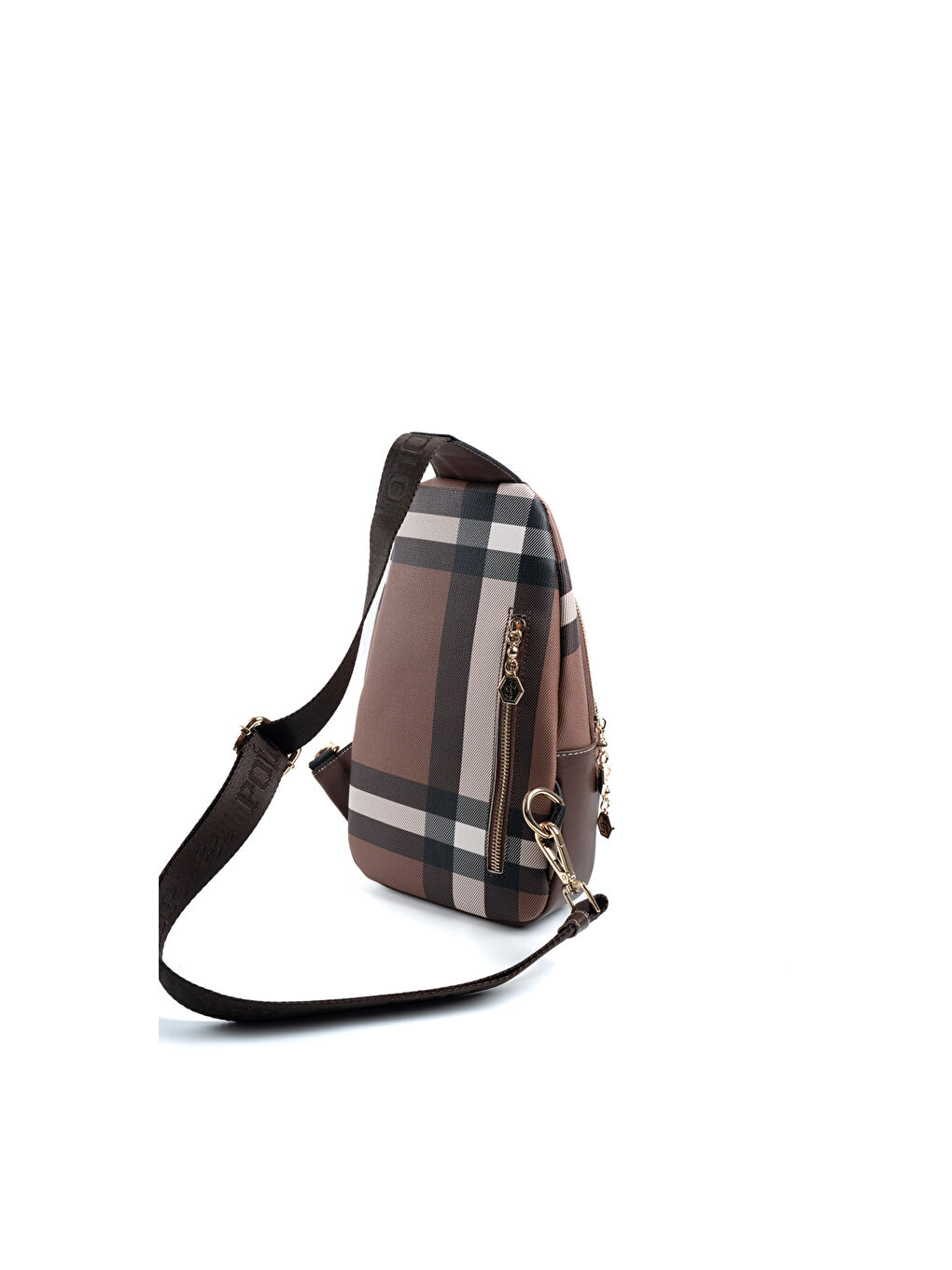 Kahverengi Kadın Çapraz Göğüs Çantası 959-48064 SILVER POLO FREEBAG MK85 KOYU KAHVE-MAT KAHVE-3