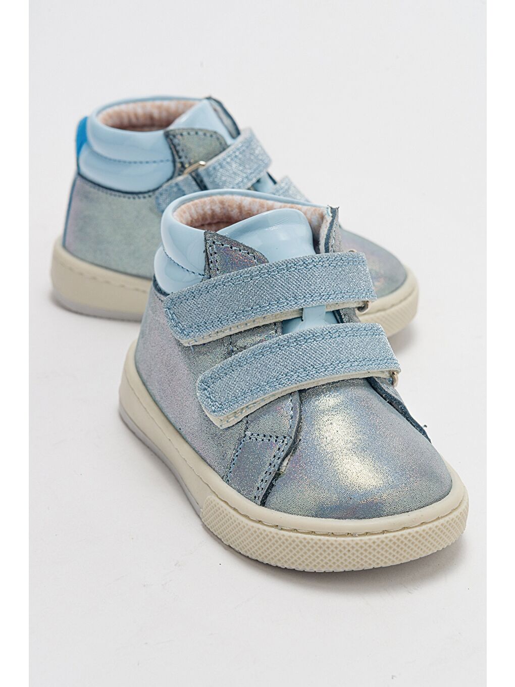 Kız Çocuk Mavi Hakiki Deri Suya Dayanıklı Anatomik Günlük Bot-1