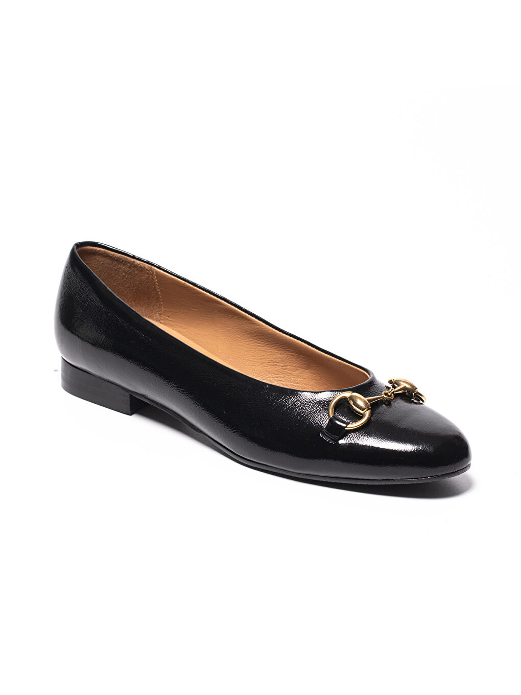 Siyah Kadın Babet 69 32 V1 Patent Leather Weinkled-1