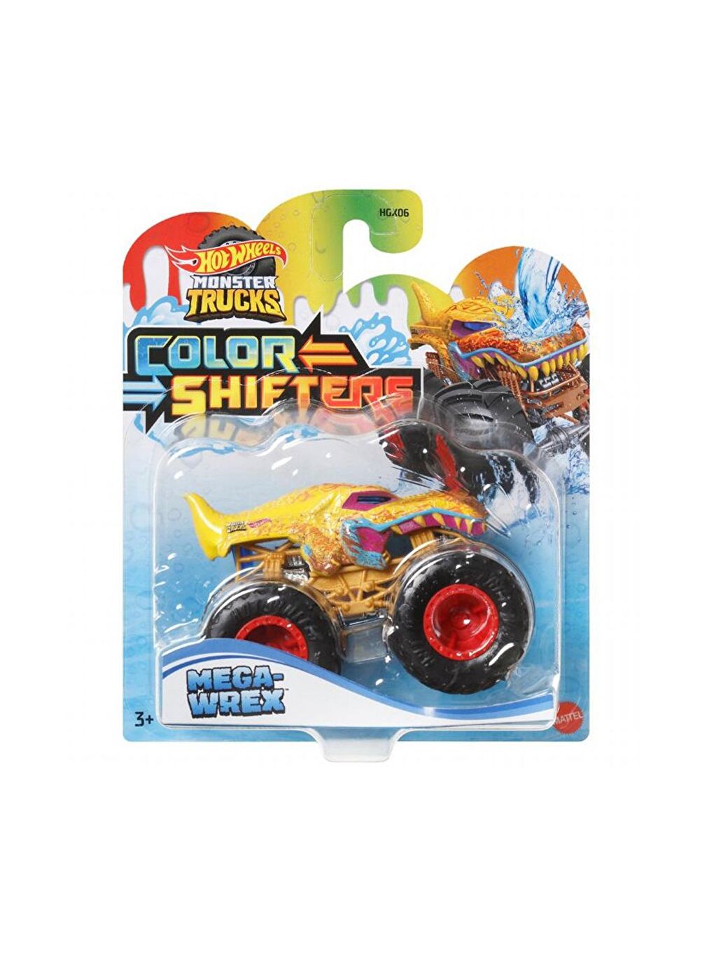 Hot Wheels Beyaz-Renklibaskı Monster Trucks Color Shifters Renk Değiştiren Araçlar HNW04