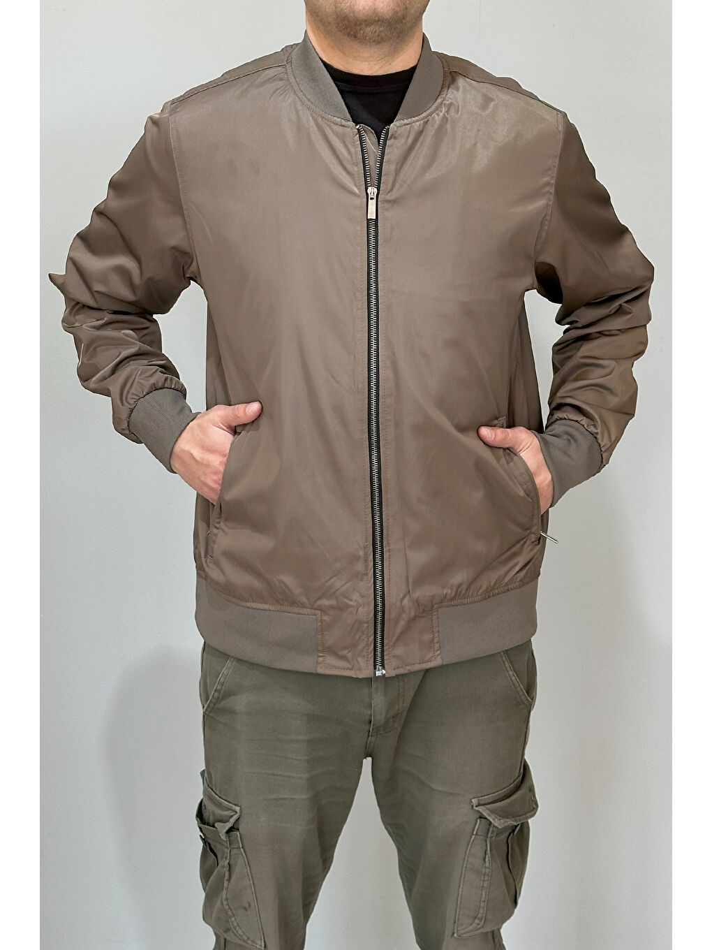 Kahverengi Erkek Kolej Yaka Mevsimlik Ceket Tek Üst REU-9127 Camel-2