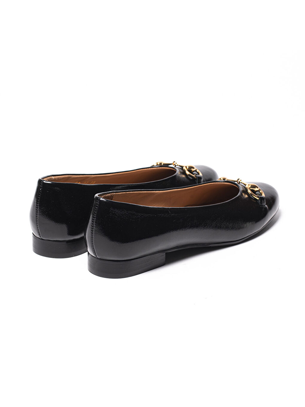Siyah Kadın Babet 69 32 V1 Patent Leather Weinkled-3