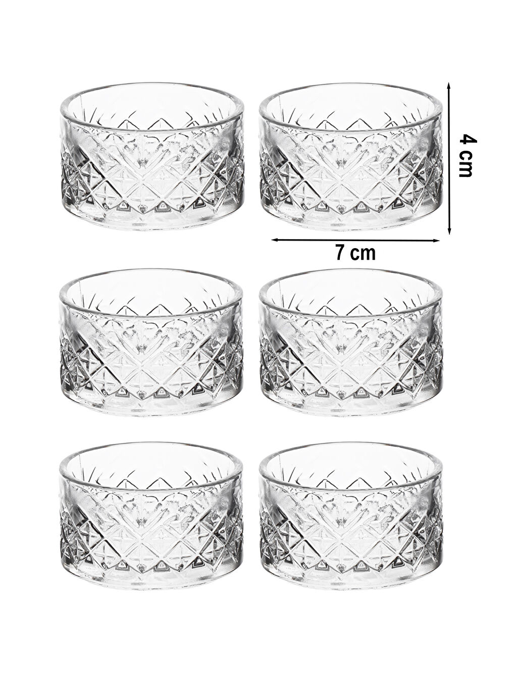 Porsima Renksiz 6'lı Kase Seti - 2