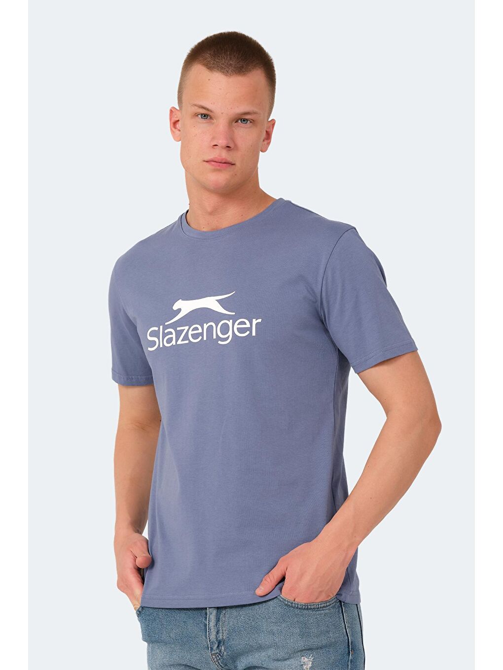 SLAZENGER Mavi VEERA Erkek Tişört Mavi