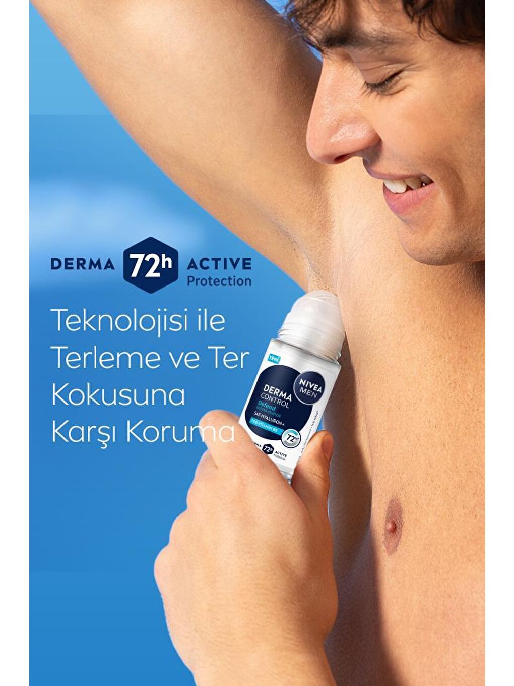 MEN Erkek Roll-on Deodorant Derma Control Defend 50ml, 72 Saat Anti-perspirant, Alkolsüz, Hyaluron-2