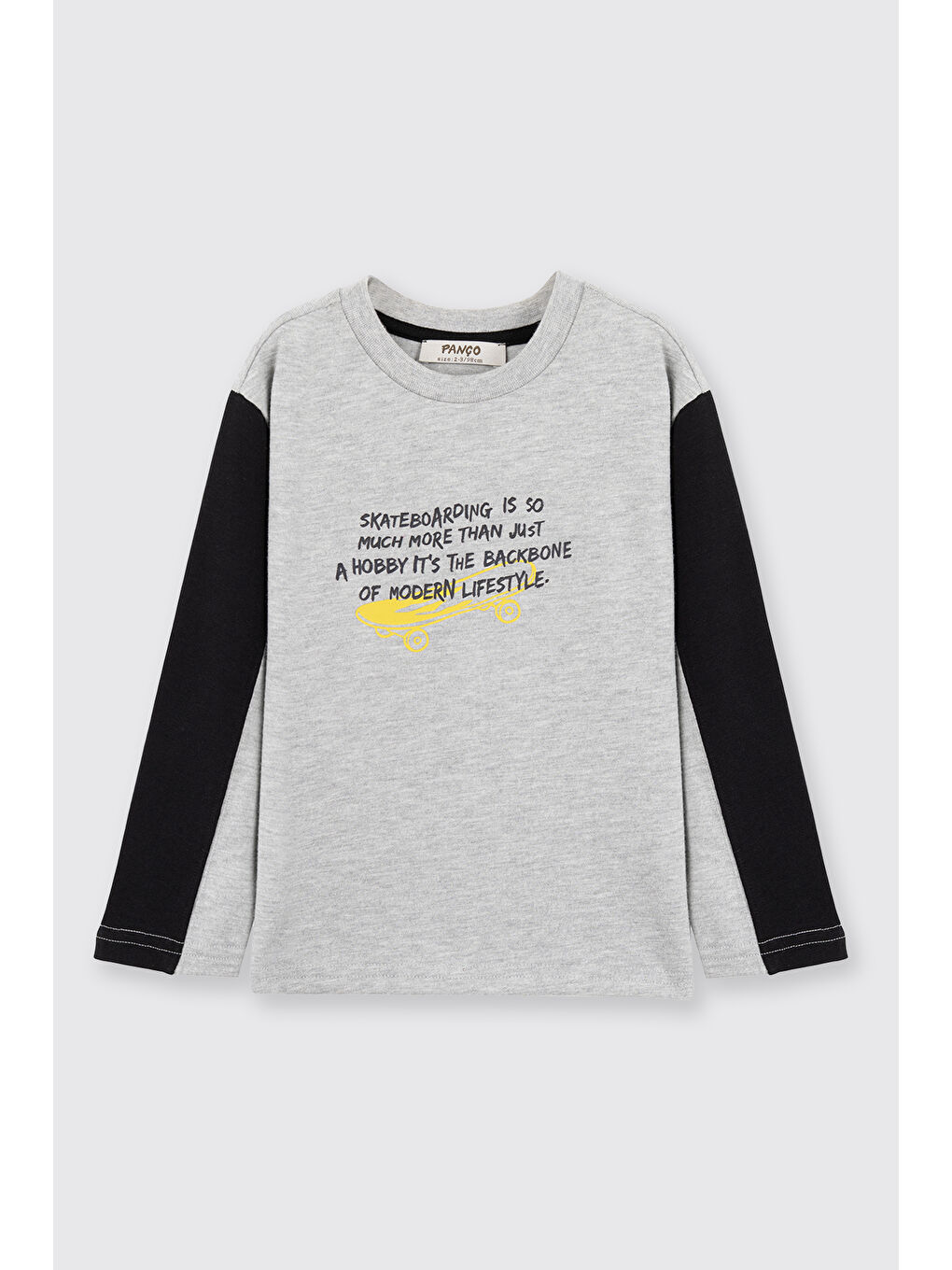 Erkek Çocuk Uzun Kollu T-Shirt Gri-Melanj