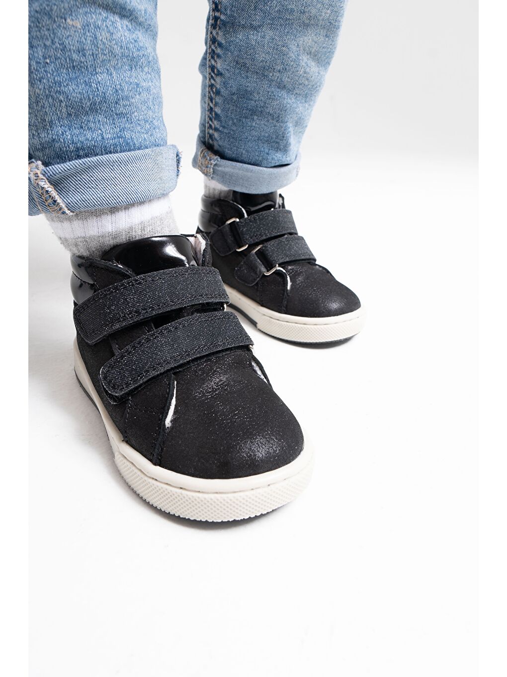 Kız Çocuk Siyah Hakiki Deri Suya Dayanıklı Anatomik Günlük Bot-1