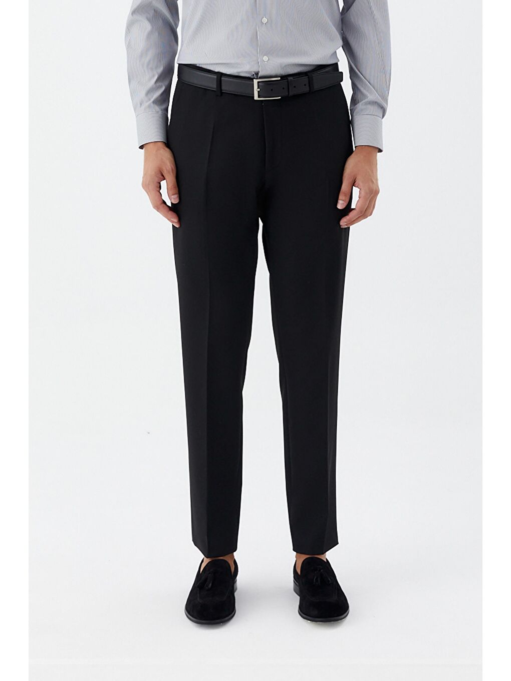 Erkek Siyah Klasik Pantolon Normal Bel