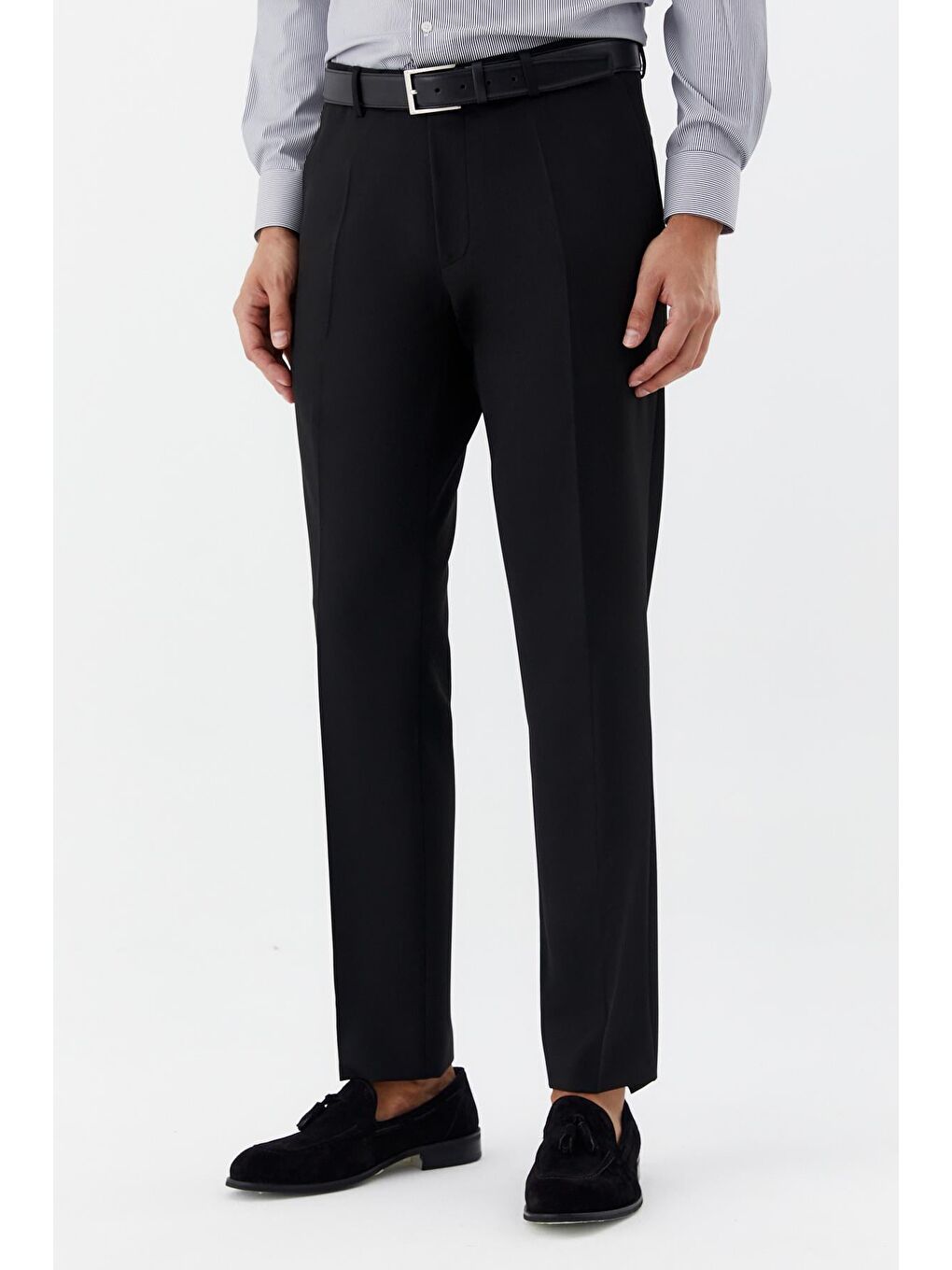 Erkek Siyah Klasik Pantolon Normal Bel-2