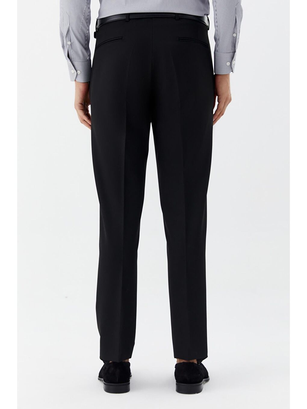 Erkek Siyah Klasik Pantolon Normal Bel-4
