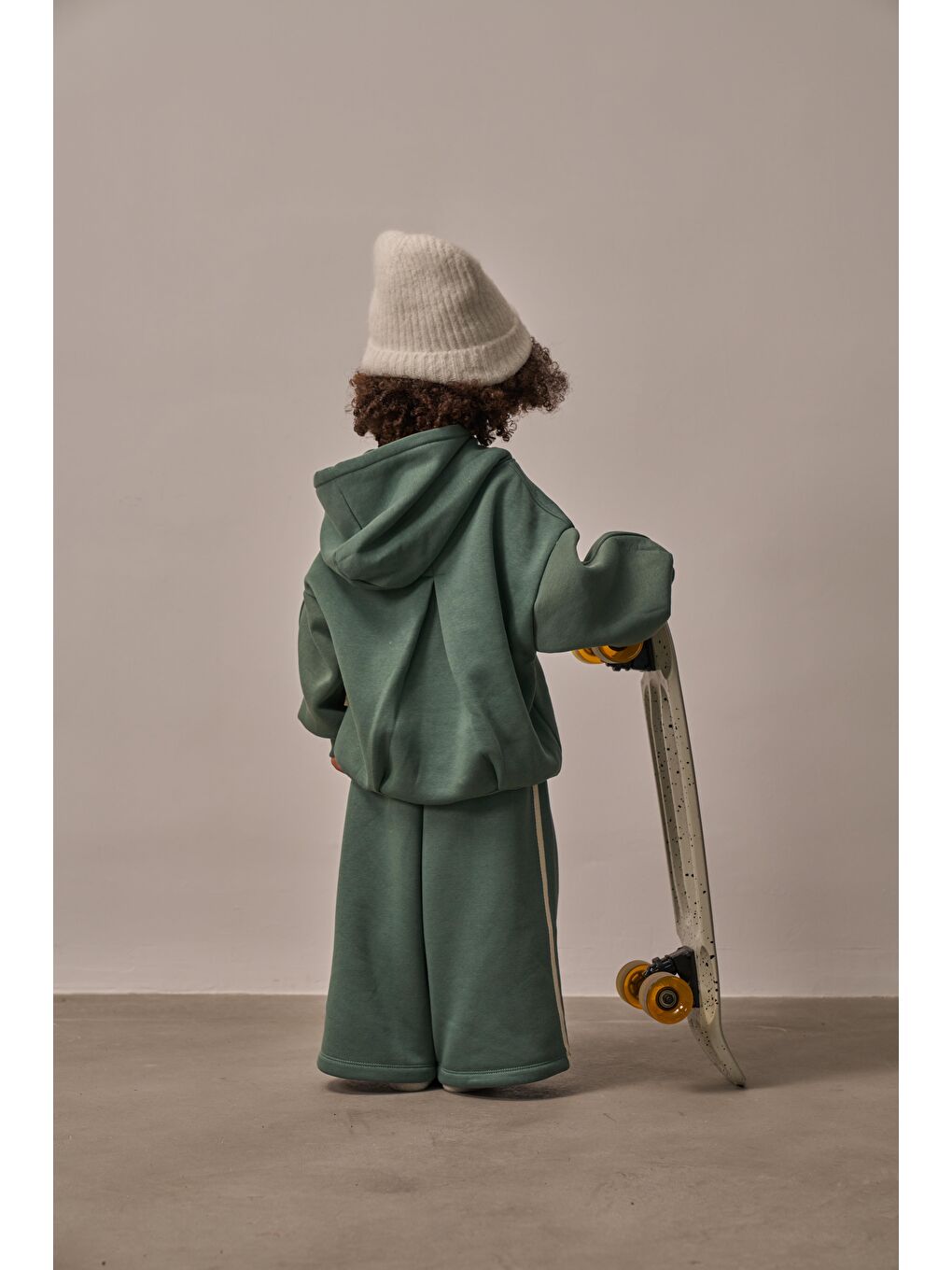 Yeşil Nefti Hello Nakışlı Alt Üst Takım-3