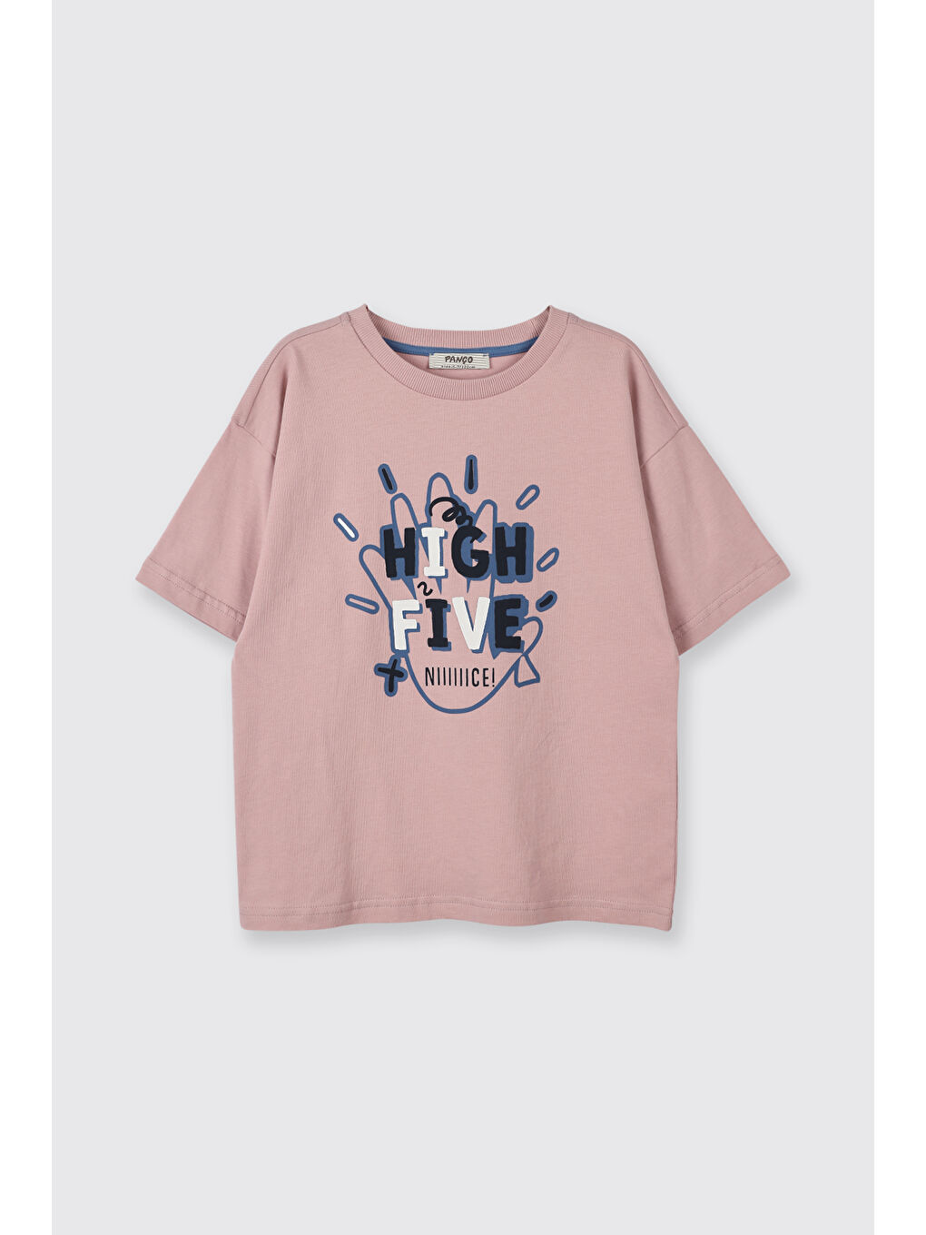 Erkek Çocuk Baskılı Kısa Kollu T-Shirt Pembe